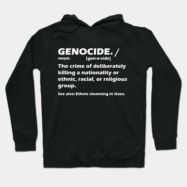 Ceasefire in Gaza STOP the genocide Hoodie by IKAT